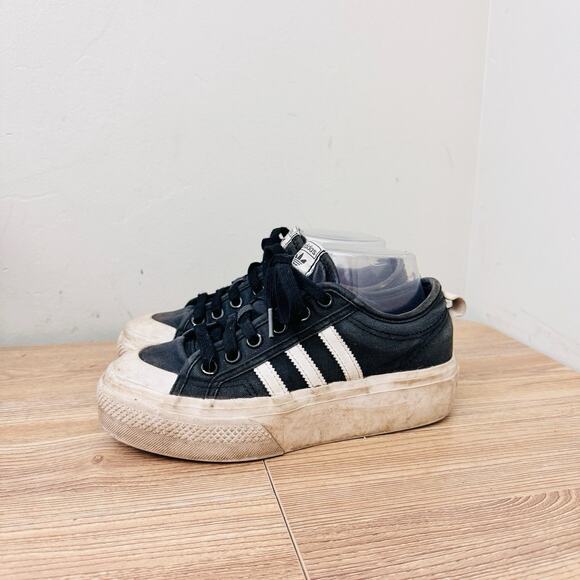 Adidas Nissa Platform Black And White Sneakers Men’s Size 6.5 main image 9